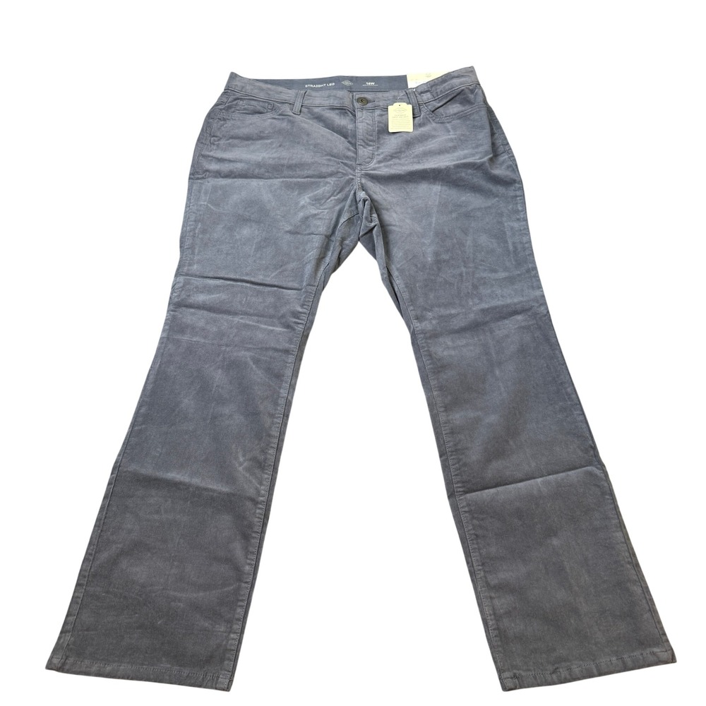 MSRP $50 St. John's Bay Womens 16W Excalibur Gray High Rise Pants Wide Leg